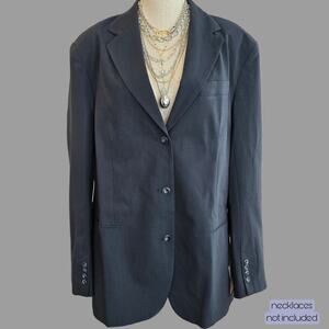TOPSHOP NWT Blue Oversized Grandpa Blazer Women's Sz. 8